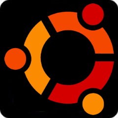 Notebook-Sticker - ubuntu - schwarz