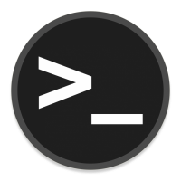 Notebook-Sticker - Linux Konsole - rund