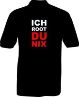 Polo-Shirt - Ich root du nix - Rückseite