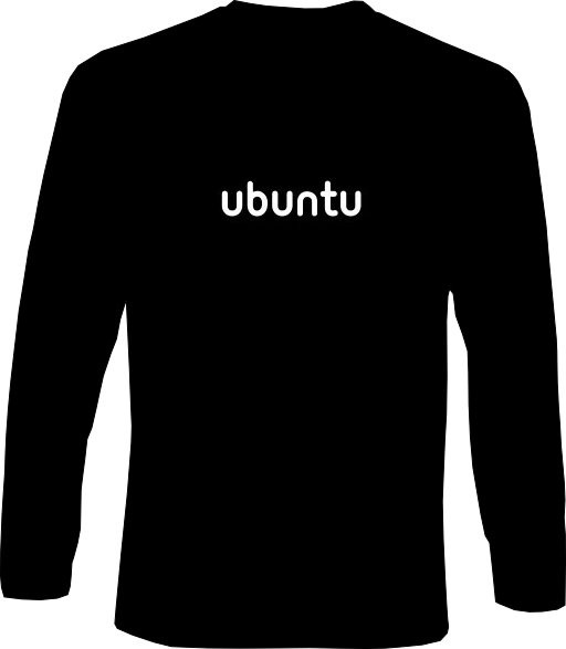 Langarm-Shirt - ubuntu Schrift