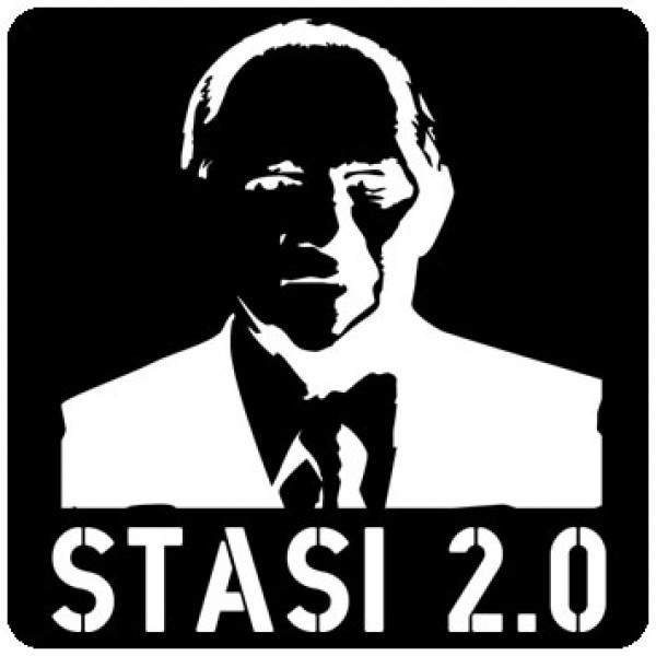Notebook-Sticker - Stasi 2.0 - schwarz