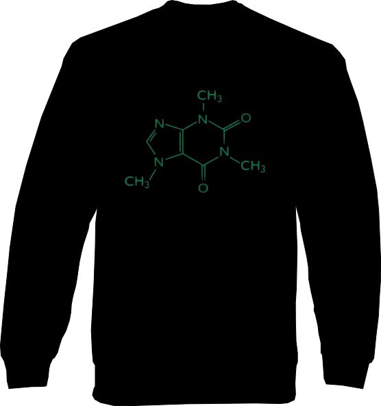 Sweat-Shirt - Koffein Molekül