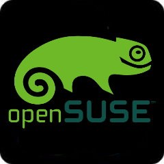 Notebook-Sticker - openSUSE - schwarz