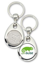 Schlüsselanhänger - Metall - openSUSE - Einkaufswagen-Chip